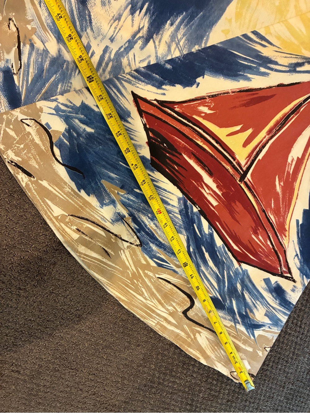 Boden Sailboat A-Line Skirt in Yellow, Blue and Red - Picture 5 of 6
